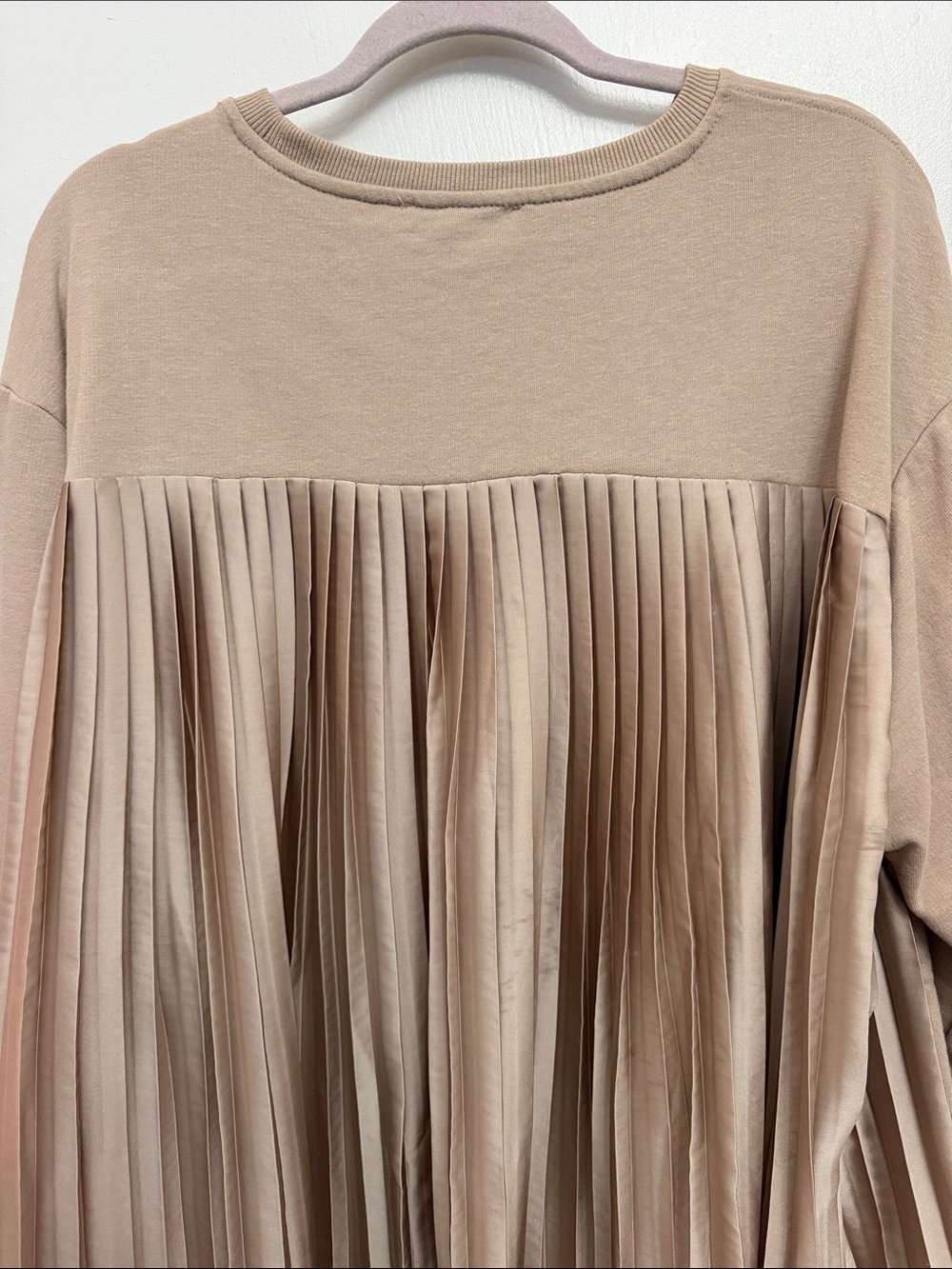 Primark Beige Pleated-Hem Oversized Sweatshirt - Picture 5 of 9